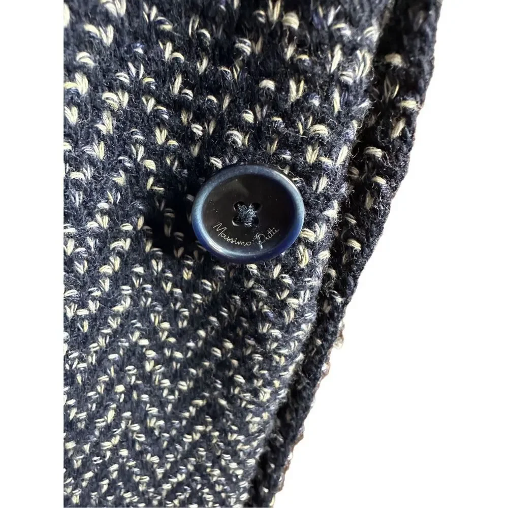 Massimo Dutti Knit Wool Blend Collared Blazer Sweater Jacket Size‎ Small Women's